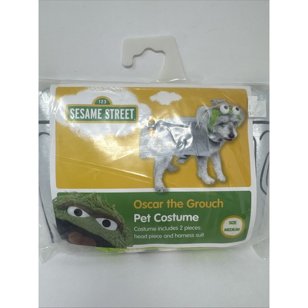 OSCAR THE GROUCH Halloween Dog Costume From Sesame Street MEDIUM new